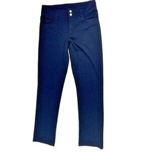 Jeanology Size 6 Womens Knit Jeans Black Stretch Mid Rise Straight